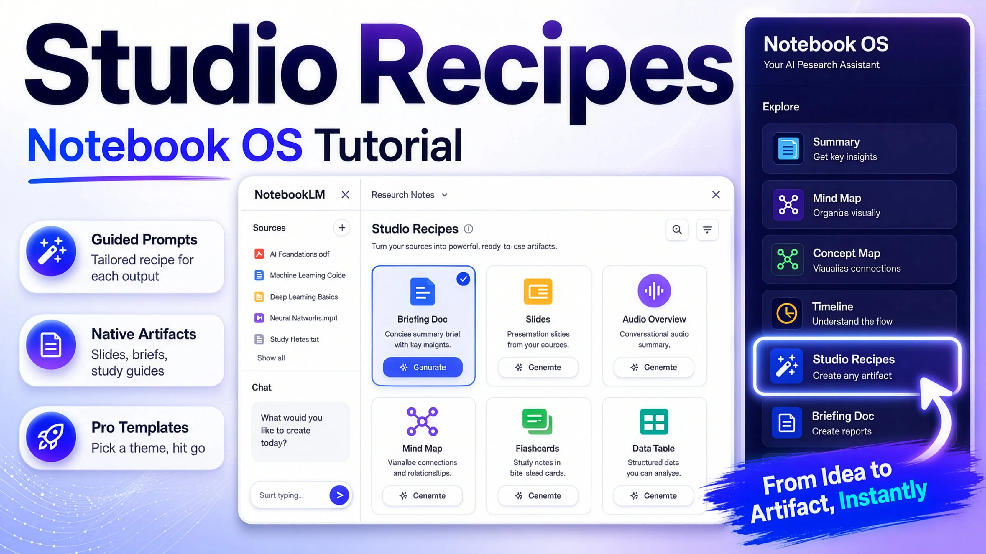 Studio Recipes para crear artefactos